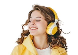 Pessoa ouvindo música